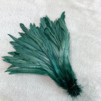 25-45CM Pene Coadă Cocoș 100 buc Pene Cocoș Natural Verde Mentă Maro Bej Îmbrăcăminte DIY Accesorii Bijuterii Performanță Scenică
