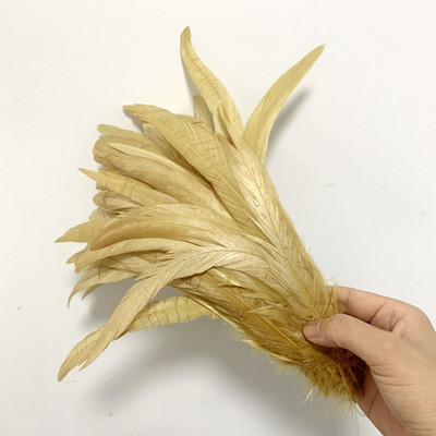 25-45CM Pene Coadă Cocoș 100 buc Pene Cocoș Natural Verde Mentă Maro Bej Îmbrăcăminte DIY Accesorii Bijuterii Performanță Scenică