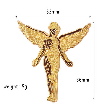 Вярвайте в свещения ангел брошка златна сплав покритие бижута метален емайл моден костюм брошка за подаръци на жените