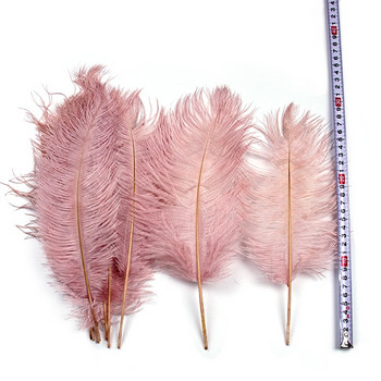 Χονδρικό δερμάτινο ροζ γαλοπούλα χήνας φτερό στρουθοκαμήλου 15-20cm DIY κοσμήματα χειροτεχνία γάμου Χριστουγεννιάτικα αξεσουάρ Διακόσμηση Πλοφία