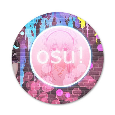 OSU! Odznak s rytmickou hrou, brošňa, špendlíky, doplnky na oblečenie, dekorácia batohu, darček