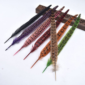 20 τεμ./παρτίδα Lake Blue Pheasant Tail Feathers for Crafts 10-12 ιντσών DIY Βαμμένα φυσικά φτερά Διακοσμήσεις γάμου για πάρτι κοσμημάτων σπιτιού