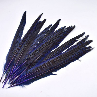 20 ks/sada modrých bažantích chvostových pierok na remeslá, 10-12 palcov, farbené prírodné pierka pre domácich majstrov, domáce šperky, párty, svadobné dekorácie.