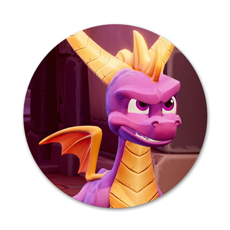 58mm Spyro The Dragon Icons Pins Odznak Dekorácia Brošne Kovové odznaky na oblečenie Dekorácia batohu