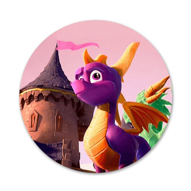 58mm Spyro The Dragon Icons Pins Odznak Dekorácia Brošne Kovové odznaky na oblečenie Dekorácia batohu