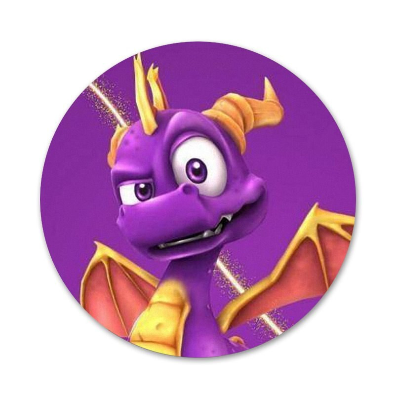 58mm Spyro The Dragon Icons Pins Odznak Dekorácia Brošne Kovové odznaky na oblečenie Dekorácia batohu