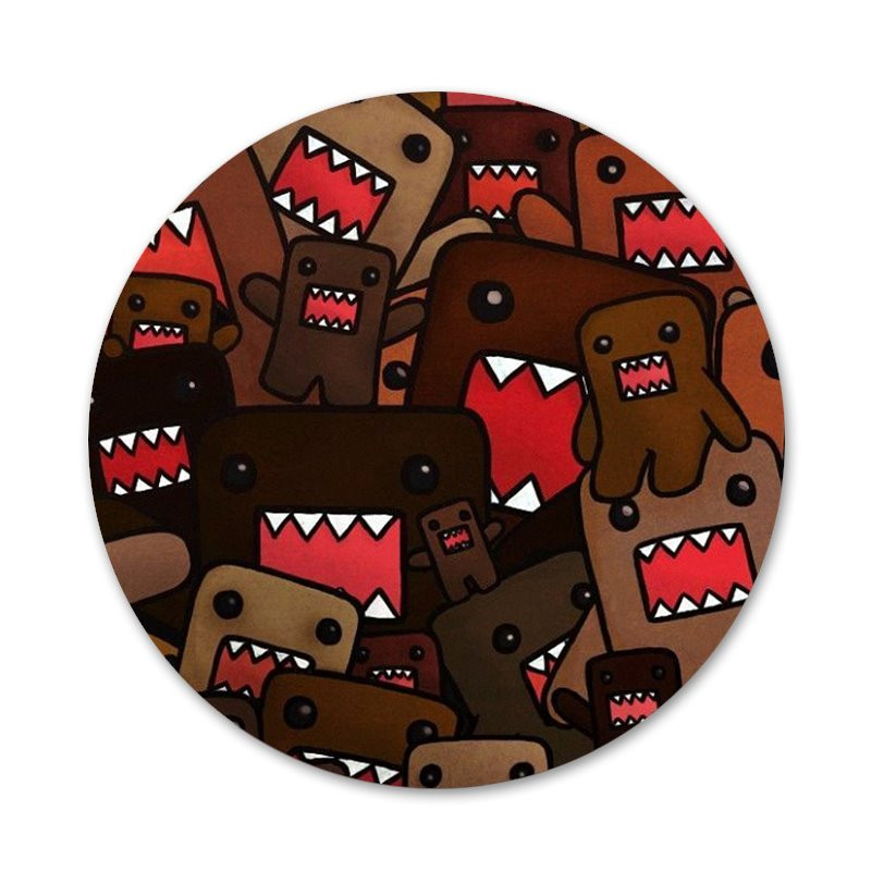 58 χιλιοστά Simple Domo Kun Icons Καρφίτσες Διακόσμηση σημάτων Καρφίτσες Μεταλλικά Σήματα για διακόσμηση σακιδίων πλάτης