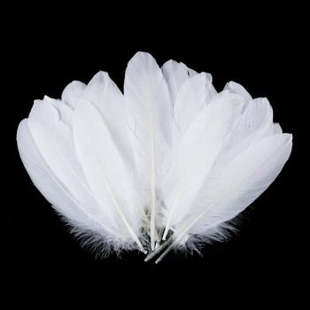 10-50 ΤΕΜ Φυσικά Λευκά Φτερά Χειροτεχνία DIY Κοσμήματα Κατασκευή Κεφαλών Στρουθοκάμηλος Τουρκία Peacock Plumes Διακόσμηση σπιτιού γάμου