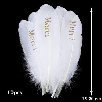 10-50 KOM Prirodno bijelo perje Rukotvorine DIY Izrada nakita Pokrivalo za glavu Noj Puretina Paunovo perje Vjenčanje Dekoracija doma