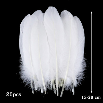 10-50 KOM Prirodno bijelo perje Rukotvorine DIY Izrada nakita Pokrivalo za glavu Noj Puretina Paunovo perje Vjenčanje Dekoracija doma
