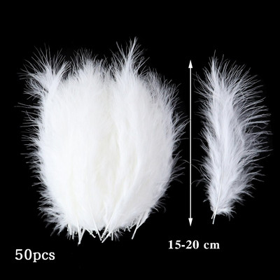 10-50 KOM Prirodno bijelo perje Rukotvorine DIY Izrada nakita Pokrivalo za glavu Noj Puretina Paunovo perje Vjenčanje Dekoracija doma