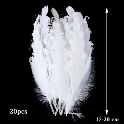 10-50 KOM Prirodno bijelo perje Rukotvorine DIY Izrada nakita Pokrivalo za glavu Noj Puretina Paunovo perje Vjenčanje Dekoracija doma