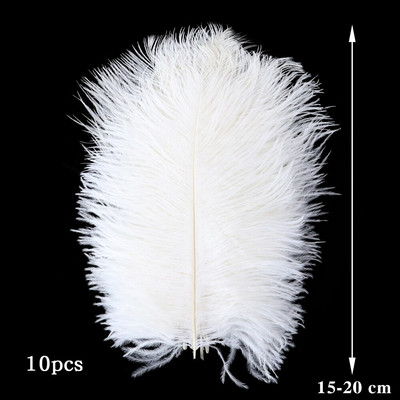 10-50 KOM Prirodno bijelo perje Rukotvorine DIY Izrada nakita Pokrivalo za glavu Noj Puretina Paunovo perje Vjenčanje Dekoracija doma