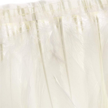 Hot Sale 2μέτρων/παρτίδα Κορδέλα με φτερά λευκής χήνας Διακοσμητικά 15-20cm Φτερά DIY για κεντήματα Διακόσμηση Φόρεμα Υφασμάτινη Ζώνη Ρούχα Plumas