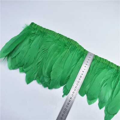 Kuum müük 2 meetrit/partii valge hane sulgedest lindi trimmid 15-20 cm isetehtud suled näputööks Dekoratsioon Kleit riie rihm riided plumas