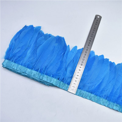 Kuum müük 2 meetrit/partii valge hane sulgedest lindi trimmid 15-20 cm isetehtud suled näputööks Dekoratsioon Kleit riie rihm riided plumas