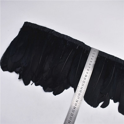 Kuum müük 2 meetrit/partii valge hane sulgedest lindi trimmid 15-20 cm isetehtud suled näputööks Dekoratsioon Kleit riie rihm riided plumas