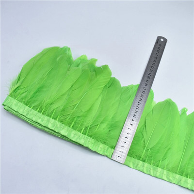 Kuum müük 2 meetrit/partii valge hane sulgedest lindi trimmid 15-20 cm isetehtud suled näputööks Dekoratsioon Kleit riie rihm riided plumas