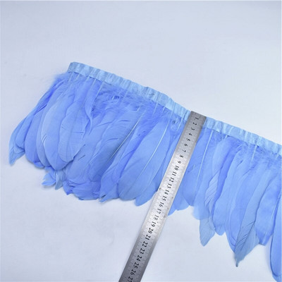Kuum müük 2 meetrit/partii valge hane sulgedest lindi trimmid 15-20 cm isetehtud suled näputööks Dekoratsioon Kleit riie rihm riided plumas
