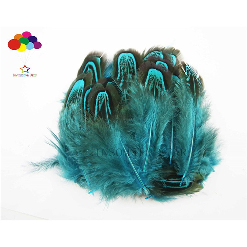 10 komada 100% prirodnog prvoklasnog fazanskog perja 4-8 cm/2-3 inča jezersko plave Okure prekrasne za pokrivalo za glavu maske za karnevalski kostim „uradi sam“