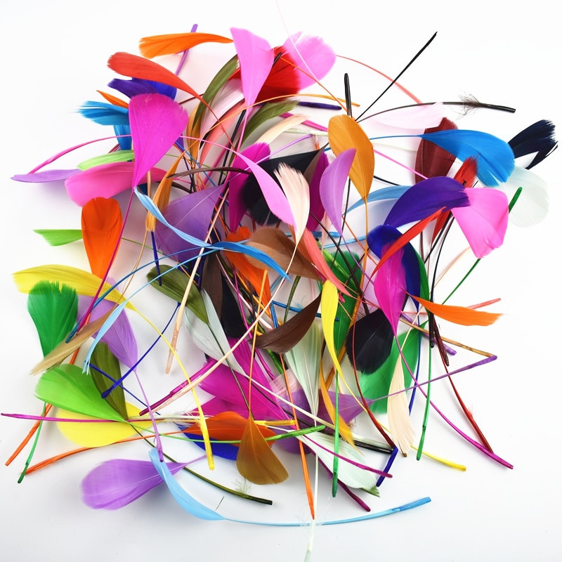 100 ks/lot Veľkoobchodné farebné husacie perie na remeslá 12-18 cm čierne husacie perie, šperky, lapač snov, remeselné doplnky