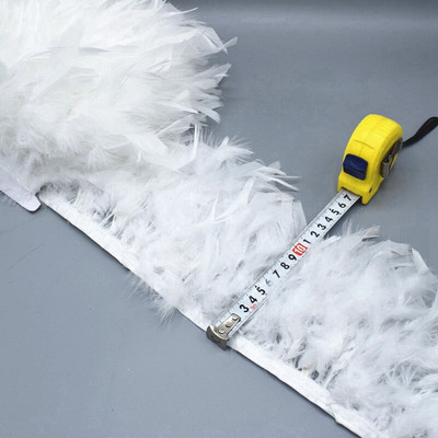 Comerț cu ridicata 1/5/10 m pufos frumos cu pene de curcan panglică ciucuri pene de curcan pentru costum de carnaval îmbrăcăminte DIY
