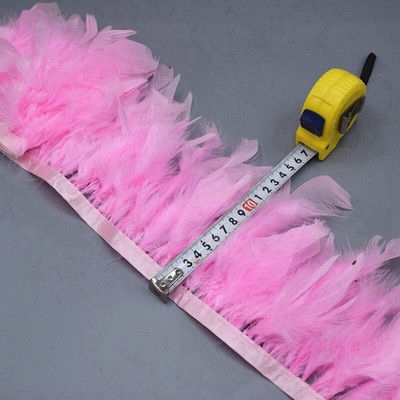Comerț cu ridicata 1/5/10 m pufos frumos cu pene de curcan panglică ciucuri pene de curcan pentru costum de carnaval îmbrăcăminte DIY