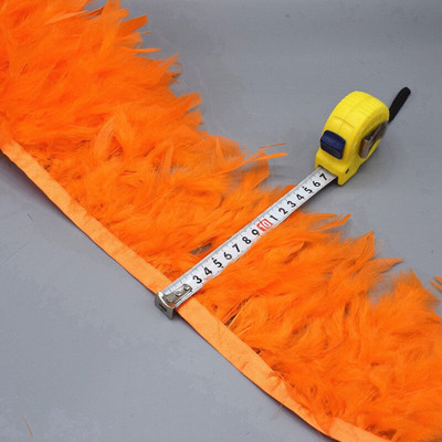 Comerț cu ridicata 1/5/10 m pufos frumos cu pene de curcan panglică ciucuri pene de curcan pentru costum de carnaval îmbrăcăminte DIY