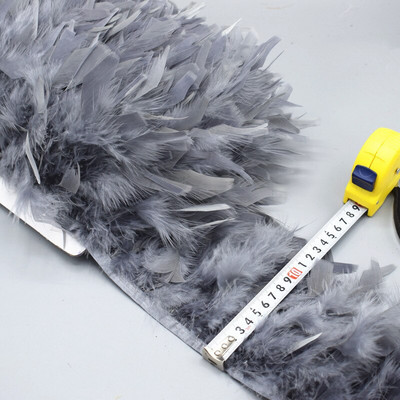 Comerț cu ridicata 1/5/10 m pufos frumos cu pene de curcan panglică ciucuri pene de curcan pentru costum de carnaval îmbrăcăminte DIY