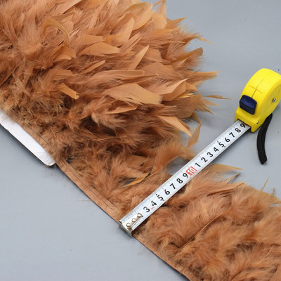 Comerț cu ridicata 1/5/10 m pufos frumos cu pene de curcan panglică ciucuri pene de curcan pentru costum de carnaval îmbrăcăminte DIY