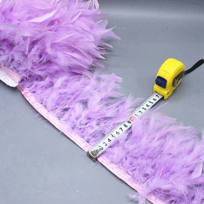 Comerț cu ridicata 1/5/10 m pufos frumos cu pene de curcan panglică ciucuri pene de curcan pentru costum de carnaval îmbrăcăminte DIY