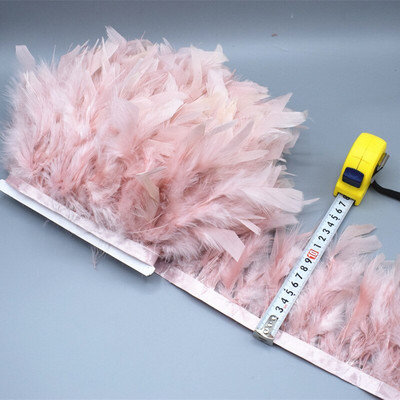 Comerț cu ridicata 1/5/10 m pufos frumos cu pene de curcan panglică ciucuri pene de curcan pentru costum de carnaval îmbrăcăminte DIY