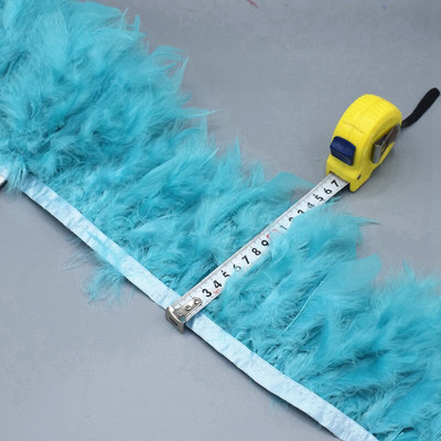 Comerț cu ridicata 1/5/10 m pufos frumos cu pene de curcan panglică ciucuri pene de curcan pentru costum de carnaval îmbrăcăminte DIY