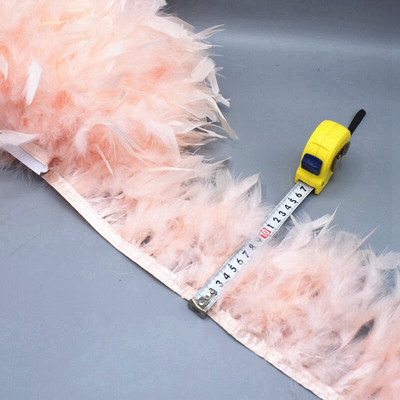 Comerț cu ridicata 1/5/10 m pufos frumos cu pene de curcan panglică ciucuri pene de curcan pentru costum de carnaval îmbrăcăminte DIY