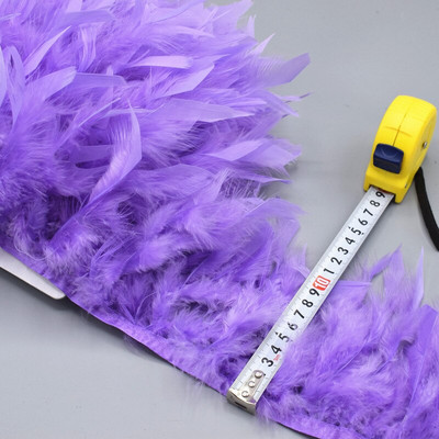 Comerț cu ridicata 1/5/10 m pufos frumos cu pene de curcan panglică ciucuri pene de curcan pentru costum de carnaval îmbrăcăminte DIY