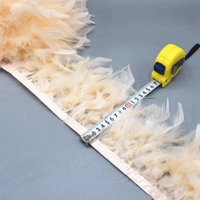 Comerț cu ridicata 1/5/10 m pufos frumos cu pene de curcan panglică ciucuri pene de curcan pentru costum de carnaval îmbrăcăminte DIY