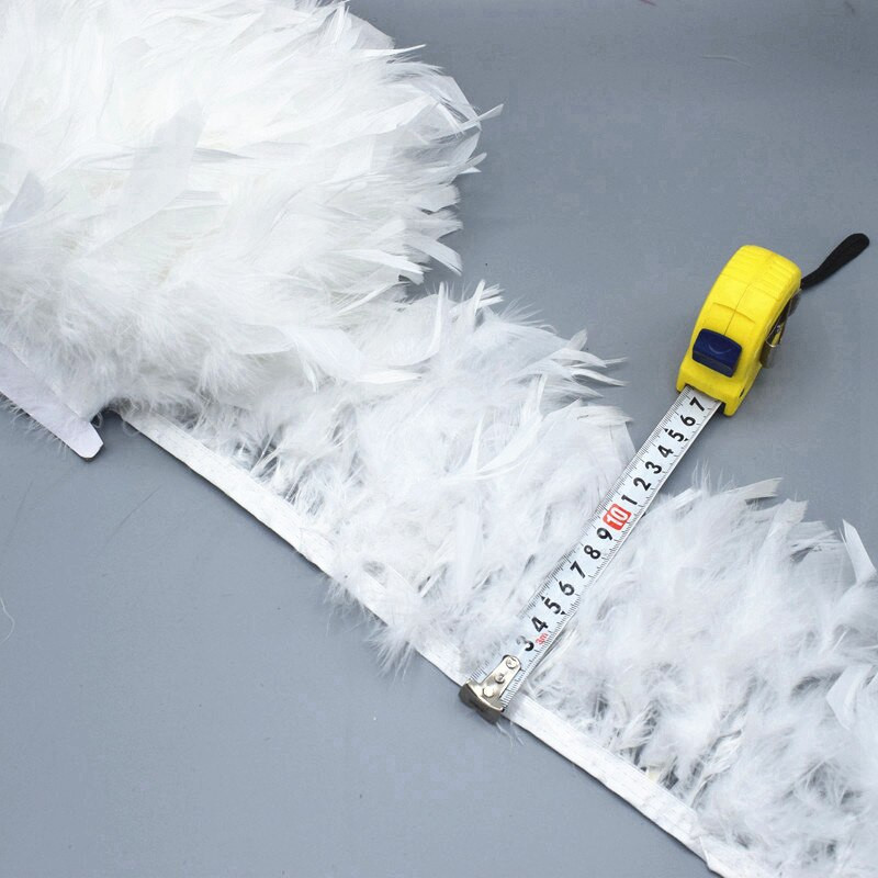 Comerț cu ridicata 1/5/10 m pufos frumos cu pene de curcan panglică ciucuri pene de curcan pentru costum de carnaval îmbrăcăminte DIY