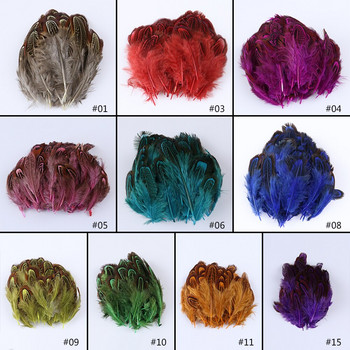 3-8CM Многоцветни естествени фазанови пера за занаяти Декорация Изработка на бижута Карнавални аксесоари Малки пера 100 бр.