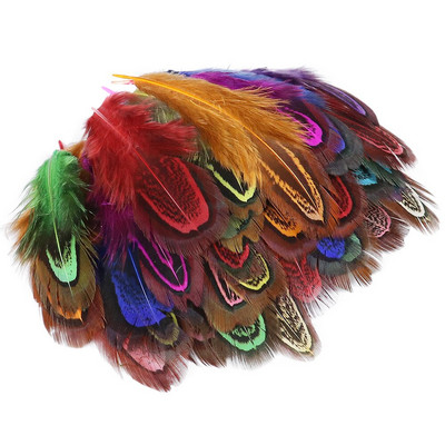 3-8CM Многоцветни естествени фазанови пера за занаяти Декорация Изработка на бижута Карнавални аксесоари Малки пера 100 бр.