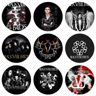 Andy Biersack veil brides bvb Icons Pins Badge Decoration Καρφίτσες Μεταλλικές κονκάρδες για ρούχα Διακόσμηση σακιδίου πλάτης 58mm