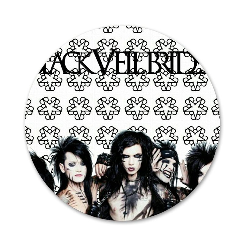 Andy Biersack šydu Brides bvb Piktogramos Smeigtukai Ženkliuko apdaila Sagės Metaliniai Ženkliukai Drabužiams Kuprinės puošimas 58mm
