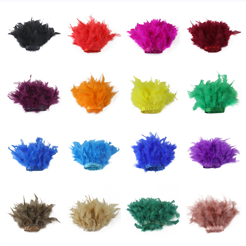 Пуешки пера 4-6 инча Гривна за рокли Метри Маншети Ръкави Джухат Лента Пера 1 метър Декорации за шиене Занаятчийски декорации