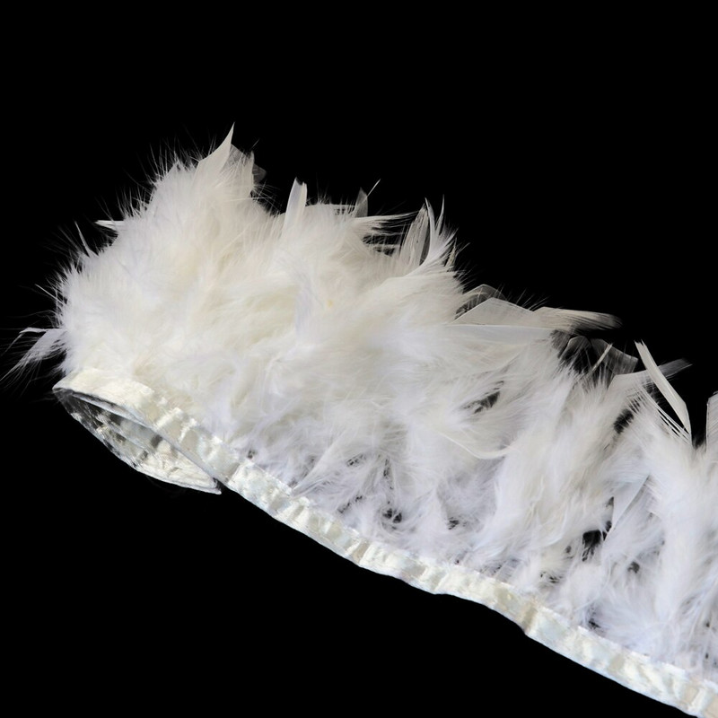 Пуешки пера 4-6 инча Гривна за рокли Метри Маншети Ръкави Джухат Лента Пера 1 метър Декорации за шиене Занаятчийски декорации