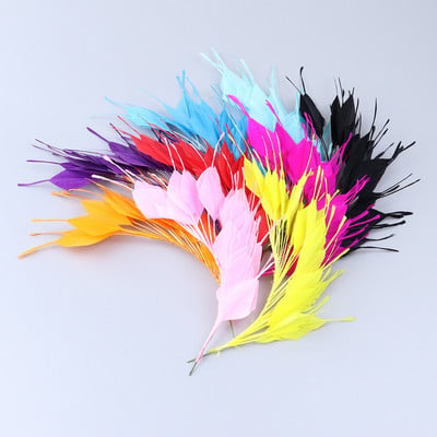 Diy Headdress Feather Flower Φυσικό φτερό χήνας Βαμμένο πολύχρωμο κόσμημα γάμου Σπίτι αξεσουάρ για πάρτι Crafts Plumes