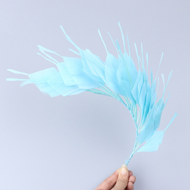 Diy pokrivalo za glavu Cvijet od perja Prirodno guščje perje obojeno Šareni vjenčani nakit Dodaci za kućne zabave Rukotvorine Perje