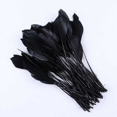 Боядисана кожа, розово гъше перо, бижута, обеци, украса с пера 15-20 см/6-8 инча, красиви лебедови пера за занаяти, 50 бр./пакет