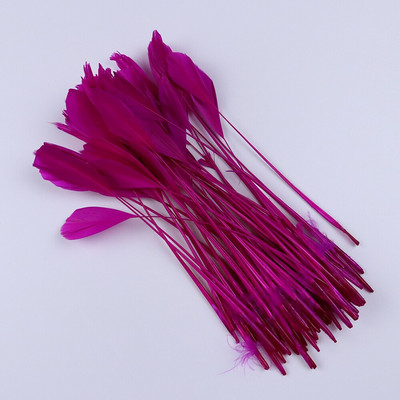 Боядисана кожа, розово гъше перо, бижута, обеци, украса с пера 15-20 см/6-8 инча, красиви лебедови пера за занаяти, 50 бр./пакет