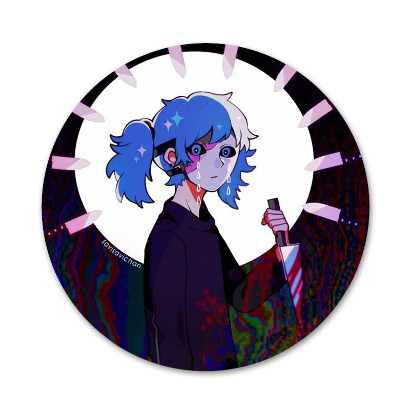 58 mm Sally Face Mäng Ikoonid Nööpnõelad Märgi kaunistus Prossid Metallist märgid riiete jaoks Seljakoti kaunistamine