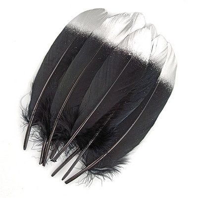 20kom Crno zlatno guščje perje Dodaci za rukotvorine Duck Plumas Izrada nakita DIY Središnji dijelovi stolova za vjenčanje