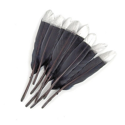 20kom Crno zlatno guščje perje Dodaci za rukotvorine Duck Plumas Izrada nakita DIY Središnji dijelovi stolova za vjenčanje